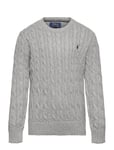 Cable-Knit Cotton Sweater Tops Knitwear Pullovers Grey Ralph Lauren Kids