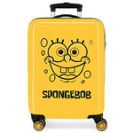 Bob Esponja 2771721 Sponge Bob Cabin Suitcase, Side Combination Closure, 4 Double Wheels, Hand Luggage, Size 38 x 55 x 20 cm, Rigid ABS, 78 L, 2 kg, Ochre, Lemon Tree, Cabin Suitcase