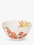 BlissHome Vine Tomatoes Earthenware Salad Bowl, 25cm, Red