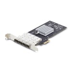 StarTech 4-Port GbE SFP Network Card  PCIe 2.0 x2  Intel I350-AM4 4x 1GbE Controller  1000BASE Copper/Fiber Optic  Quad-Port Gigabit Ethernet NIC 