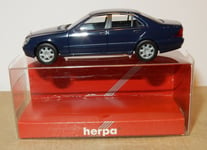 Micro Herpa #022699 HO 1/87 Mercedes-Benz S-Klasse Dark Blue in Box