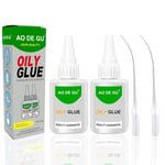 Super Glue, 2 Flacons de Colle Forte Rapide Glue Extra Forte de 50ml Transparente Colle Forte Tout Support Tous Matériaux, pour le Bricolage et Diverses Restaurations,Séchage Immédiat