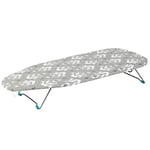 Beldray LA023735IKATEU7 Mini/Petite Table Planche à Repasser, Pliable et Peu Encombrante, 73 x 31 cm, Motif de Ikat, Idéale Table Repassage Voyage, Housse 100% Coton, Jambes Facilement Pliables