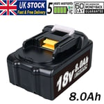 8.0Ah 18V For Makita Battery BL1830 BL1850 BL1860B LXT LED  Indicator Cordless