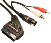 SNK Neo Geo CD High Quality RGB Scart Lead Video Cable TV Lead STEREO SOUND 2mtr