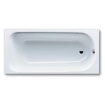 Eurowa Baignoire rectangulaire avec pieds 150x70 cm acier émaillé, Blanc alpin (119600010001-SET)