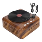 Bluetooth Speaker, Portable Mini Retro Vinyl Record Player Speaker Wooden Wireless Bluetooth USB High Definition Subwoofer Voice Box with Stereo Speakers