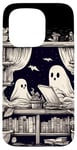 iPhone 15 Pro Spooky Ghosts Reading Books Library Bookworm Retro Bookish Case