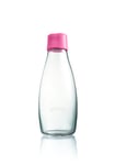 Retap ApS Grande Bouteille d'eau en Verre Borosilicate 0,8 Litre, Rose, 0.5 / Medium