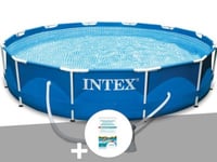 Kit piscine tubulaire Intex Metal Frame ronde 3,66 x 0,76 m + Kit de traitement au chlore