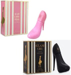 Women's perfume Bad Girl Pink, Glam Girl Black 100ml EDP Ladies Fragrance 2 Pack