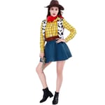 Cosplay Story Woody Costume Sets Cowboy Julklänning Unisex Sheriff's Halloween Carnival Dress Up Party Toy Scen Prestanda Hög kvalitet Women M