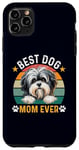 Coque pour iPhone 11 Pro Max Meilleure mère de chien Lowchen de tous les temps, propriétaire et amante de chiens amusants et rétro