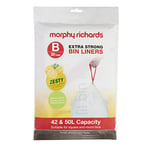 Morphy Richards Poubelle carrée avec capteur de Mouvement, Plastique, Blanc, 42/50 L