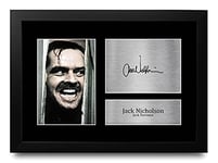 HWC Trading FR A4 Jack Nicholson The Shining Gifts Printed Signed Autograph Picture for Movie Memorabilia Fans - A4 Framed