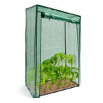 Relaxdays Serre de jardin tomate, balcon, protection, bâche, HLP 150x100x50 cm, acier, PE, vert