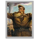 Curry Mural Abolitionist John Brown American Painting Artwork Framed Wall Art Print A4