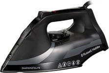 Russell Hobbs Diamond Elite Steam Iron, Black Diamond soleplate, 220g Steam Sho