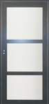 Bloc Porte Blakeria Ral7016 Vitrée H204 X L73 Poussant Droite Côtes Tableau Gd M