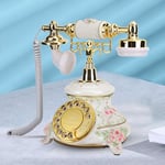 Rotating Dial Antique Telephones Retro Country Style Vintage Handset Landline H