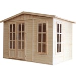 Abri de jardin en bois 6 m2 - l332xP222xH232cm - Cabanon jardin extérieur avec sol - Cabane de jardin - Chalet de Loisirs - Maison d'été en bois