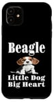 Coque pour iPhone 11 Drôle Beagle Little Dog Big Heart Dog Lover Mom Dad Grandma