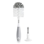 Munchkin Goupillon Biberon, Nettoie Biberon et Bouteille avec Brosse à Tétine Intégrée, Brosse Biberon Haut de Gamme avec Ventouse, Poignée Antidérapante, Lavable au Lave-Vaisselle - Bleu