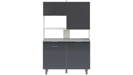 Buffet de cuisine URBAN coloris gris