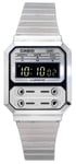 Casio Vintage Digital Stainless Steel Quartz A100WE-7B A100WE-7B Unisex Watch