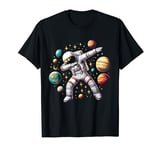 Astronaut Dabbing in Space Cosmic Galaxy Adventure Tee T-Shirt