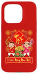 Coque pour iPhone 15 Pro Robe de Nouvel An vietnamien Chuc Mung Nam Moi Garçon Fille Ao Dai