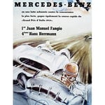 Wee Blue Coo Advert Car Automobile Classic Race Fangio Herrmann Grand Prix 30X40 Cms Fine Art Print Art Poster Bb6673