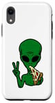 Coque pour iPhone XR Alien Loving Pizza, ET, vaisseau spatial, zone 51, OVNI, UAP, DRONE