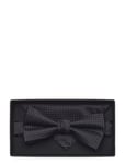 Lindbergh Black Polyester Bow Tie With Dots Svart