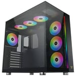 Boitier PC Moyen Tour E-ATX Xigmatek Aqua Ultra Air RGB avec panneaux vitrés - Noir