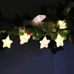 LED Star Dekoration String Lights, sprucket Pentagram White 2 meters 10 lights (two batteries)