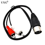 7-polig DIN-hane Public till 2 RCA Lotus hane/hona kontakt Gammal B&O TV-utrustningsadapterkabel 50cm 150cm 5ft 1.5m Tw 7pin-RCA Male 1M