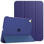 TiMOVO Coque Compatible avec iPad 10ème Génération 10,9 Pouces 2022 Étui, iPad 10 Coque, Légère&Mince Coque Arrière Translucide en PC, Housse Coque Trifold avec Réveil/Sommeil Auto, Bleu Marin