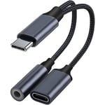 Galaxy USB C till 3,5 mm jackadapter, Typc C till 3,5 mm Aux hörlursadapter