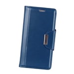 Mipcase Leather Phone Case Wallet Flip Fold Stand Cover Protective Phone Shell with Card Holder for HUAWEI P Smart (Blue)