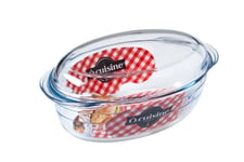 Ô cuisine cocotte Ovale en Verre Borosilicate 3L