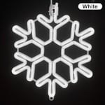 40CM Stor snöflinga String Light Outdoor Snowflake Led Hängande White one size