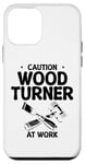 Coque pour iPhone 12 mini Tour à bois Caution Tourneur à bois au travail