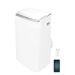 Climatiseur mobile PowerClim e-700 Soundless Heating Connected - Wi-Fi, Pompe à Chaleur - 12000 BTU, 5 Modes - Grande Surface Couverture 26m² - Niv Sonore 65 dB - Classe Énergétique A - Straße Tech ®