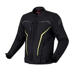 OZONE MOTO Delta IV Veste de Moto Homme | Membrane Imperméable | Protecteurs Coudes et Épaules | 3 Canaux de Ventilation | Éléments réfléchissants | 4 Poches