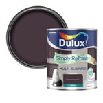 Dulux Simply Refresh Multi Surface Eggsgell Paint - Decadent Damson - 750ML