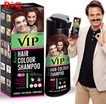 VIP  5  in  1  Hair  Colour  Shampoo  Base  Hair  Color  Shampoo ,  Brown  180Ml