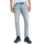 G-Star Homme Jean 3301 Slim, Bleu (sun faded ripped isar blue 51001-D503-G360), 32W / 30L