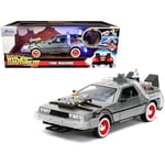 Réplique Retour Vers le Futur 3 - DeLorean Time Machine Hollywood Rides 1/24 mét