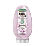 Garnier Ultra Doux - Après-Shampooing Lissant Douceur & Brillance à l'Infusion d'Eau de Riz - Cheveux Rebelles et Indisciplinés - 200 ml